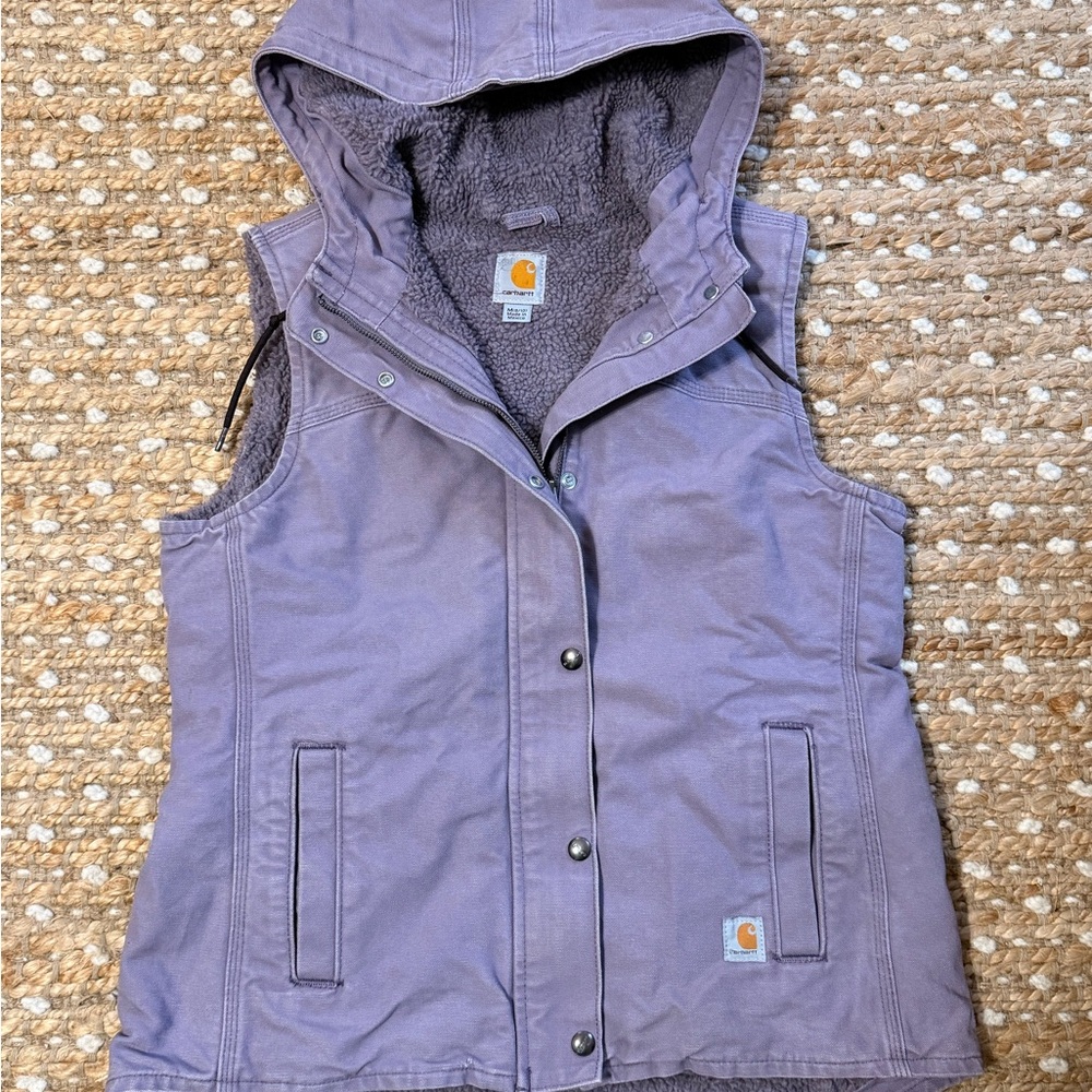 Carhartt Lavender Hooded Utility Vest